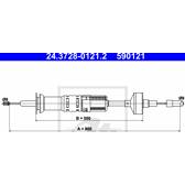 Câble embrayage ATE - 24.3728-0121.2