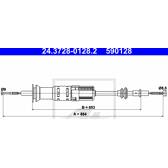 Câble embrayage ATE - 24.3728-0128.2