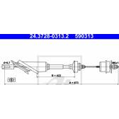Câble embrayage ATE - 24.3728-0313.2