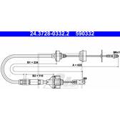 Câble embrayage ATE - 24.3728-0332.2