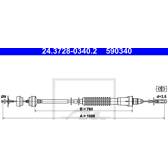 Câble embrayage ATE - 24.3728-0340.2
