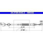 Câble embrayage ATE - 24.3728-0342.2
