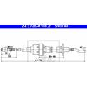 Câble embrayage ATE - 24.3728-0708.2