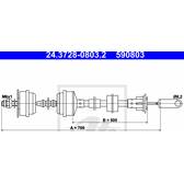 Câble embrayage ATE - 24.3728-0803.2
