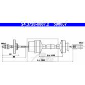 Câble embrayage ATE - 24.3728-0807.2