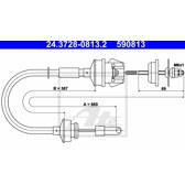 Câble embrayage ATE - 24.3728-0813.2