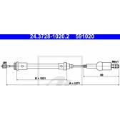 Câble embrayage ATE - 24.3728-1020.2