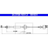 Câble embrayage ATE - 24.3728-1031.2