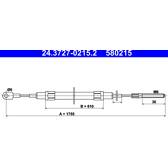 Cable, parking brake ATE - 24.3727-0215.2