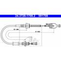 Cable Pull, clutch control ATE - 24.3728-1708.2