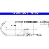 Cable Pull, clutch control ATE - 24.3728-2004.2
