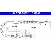 Cable Pull, clutch control ATE - 24.3728-2005.2