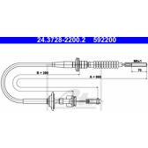 Cable Pull, clutch control ATE - 24.3728-2200.2