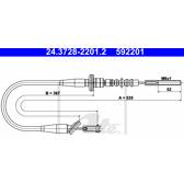 Cable Pull, clutch control ATE - 24.3728-2201.2
