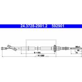 Cable Pull, clutch control ATE - 24.3728-2901.2