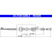 Cable Pull, clutch control ATE - 24.3728-3200.2