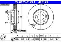 BLUE PRINT ADG04292 - Kit pastiglie freno, Freno a disco | ATP