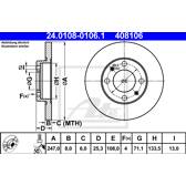 Set freni a disco ATE - 24.0108-0106.1