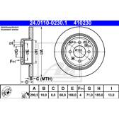 Jeu de 2 disques de frein ATE - 24.0110-0230.1