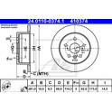 Jeu de 2 disques de frein ATE - 24.0110-0374.1