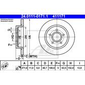 Jeu de 2 disques de frein ATE - 24.0111-0171.1