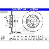 Jeu de 2 disques de frein ATE - 24.0112-0166.1