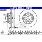 Jeu de 2 disques de frein ATE - 24.0112-0169.1