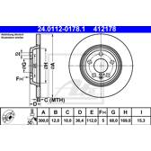 Jeu de 2 disques de frein ATE - 24.0112-0178.1