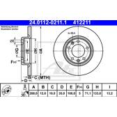 Jeu de 2 disques de frein ATE - 24.0112-0211.1