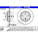 Jeu de 2 disques de frein ATE - 24.0312-0166.1