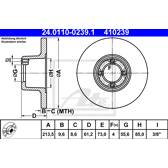 Jeu de 2 disques de frein ATE - 24.0110-0239.1