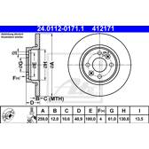 Jeu de 2 disques de frein ATE - 24.0112-0171.1
