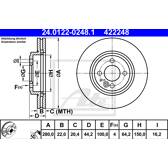 Jeu de 2 disques de frein ATE - 24.0122-0248.1