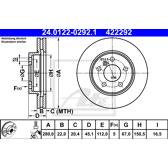 Jeu de 2 disques de frein ATE - 24.0122-0292.1