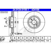 Jeu de 2 disques de frein ATE - 24.0124-0158.1