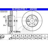 Jeu de 2 disques de frein ATE - 24.0124-0182.1