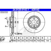 Jeu de 2 disques de frein ATE - 24.0125-0142.1
