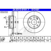 Jeu de 2 disques de frein ATE - 24.0313-0161.1