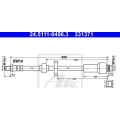 Flexible de frein ATE - 24.5111-0496.3