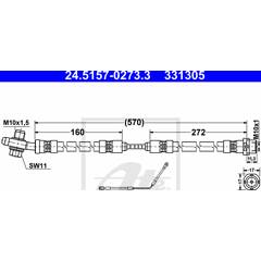 Flexible de frein ATE - 24.5157-0273.3