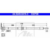 Flexible de frein ATE - 24.5249-0416.3