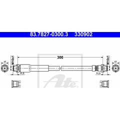 Flexible de frein ATE - 83.7827-0300.3