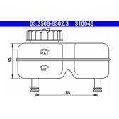 Fluid Reservoir, brake fluid ATE - 03.3508-8302.3