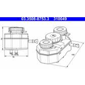 Fluid Reservoir, brake fluid ATE - 03.3508-8753.3