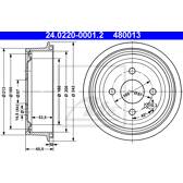 Set freni a tamburo ATE - 24.0220-0001.2