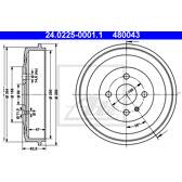 Set freni a tamburo ATE - 24.0225-0001.1