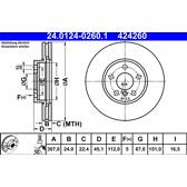 Brake disc set (2) ATE - 24.0124-0260.1