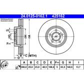 Brake disc (per unit) ATE - 24.0125-0162.1