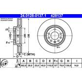 Brake disc set (2) ATE - 24.0128-0137.1
