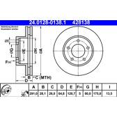 Brake disc set (2) ATE - 24.0128-0138.1